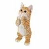 HI-LINE GIFT LTD 9" Polyresin Playing Tabby Kitten Outdoor Statue Orange - Hi-Line Gift
