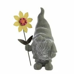 Home & Garden 12.0" Gnome Statue With Signs Yard Decor Peace Home Flower Ganz - Outdoor Sculptures And Statues -Cheap Garden Decor Store unnamed file 10001