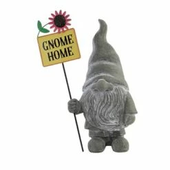 Home & Garden 12.0" Gnome Statue With Signs Yard Decor Peace Home Flower Ganz - Outdoor Sculptures And Statues -Cheap Garden Decor Store unnamed file 10002