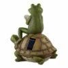 Zingz & Thingz Zingz & Thingz 10.5" Polyresin Frog and Turtle Solar Statue Green -Cheap Garden Decor Store unnamed file 1004