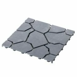 Gardenised Gray Garden Path Track Interlocking Stone Look Design Pathway Tile Floor Paver, Pack of 4 -Cheap Garden Decor Store unnamed file 10069