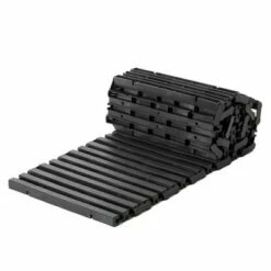 Gardenised Black Garden Pathway Track Outdoor Flooring Waterproof Tile Anti-slip Pavers Floor Mat, 14" Long