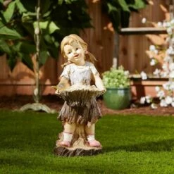 Zingz & Thingz Zingz & Thingz 14.5" Polyresin Sweet Summertime Solar Statue Brown -Cheap Garden Decor Store unnamed file 10119