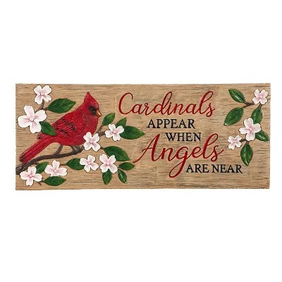 Evergreen Cardinals Appear Resin Memorial Garden Bench- 29x14x12 in 5 Evergreen Cardinals Appear Resin Memorial Garden Bench- 29x14x12 in - Image 3