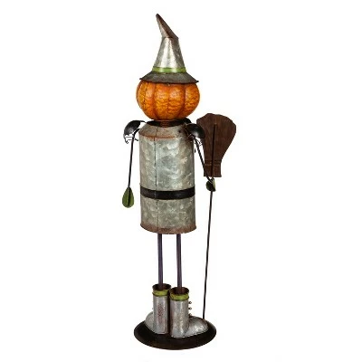 Evergreen 28"H Pumpkin Man Metal Garden Statue 4 Evergreen 28"H Pumpkin Man Metal Garden Statue - Image 3