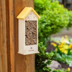 Evergreen Natural Wood Bee Habitat, Bee Our Guest- 6x14x4 in