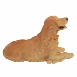 HI-LINE GIFT LTD 14" Polyresin Laying Down Golden Retriever Statue Tan - Hi-Line Gift