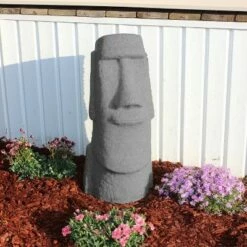Emsco 28.25" Resin Easter Island Statuary Granite