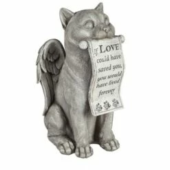 Evergreen 14"H Cat with Scroll Memorial Garden Statuary Garden and Yard Decor -Cheap Garden Decor Store unnamed file 10455