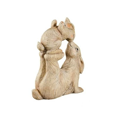Evergreen 21.5"H Mother Holding Baby Rabbit Garden Statuary- 4 Evergreen 21.5"H Mother Holding Baby Rabbit Garden Statuary- - Image 2