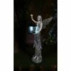 Evergreen Angel Garden Statue w/Blue Light Lantern