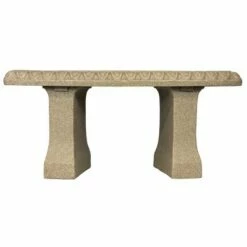 Emsco 16" Resin Garden Bench Statuary - Sand