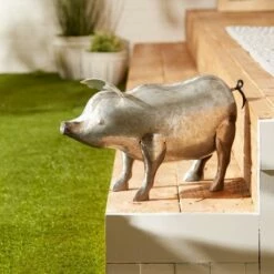 Zingz & Thingz Zingz & Thingz 5" Iron Galvanized Pig Sculpture Silver 15 Zingz & Thingz Zingz & Thingz 5" Iron Galvanized Pig Sculpture Silver -Cheap Garden Decor Store unnamed file 10516