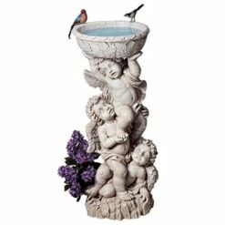 Design Toscano Three Cherubs With Urn Statue - Off-White