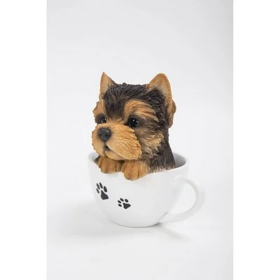 HI-LINE GIFT LTD 6" Polyresin Teacup Yorkshire Terrier Puppy Outdoor Statue Brown - Hi-Line Gift 4 HI-LINE GIFT LTD 6" Polyresin Teacup Yorkshire Terrier Puppy Outdoor Statue Brown - Hi-Line Gift - Image 2