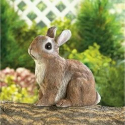 Zingz & Thingz Zingz & Thingz 6.25" Polyresin Garden Sitting Bunny Statue Brown