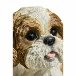 HI-LINE GIFT LTD 11" Polyresin Sitting Shih Tzu Puppy Statue Brown/White - Hi-Line Gift