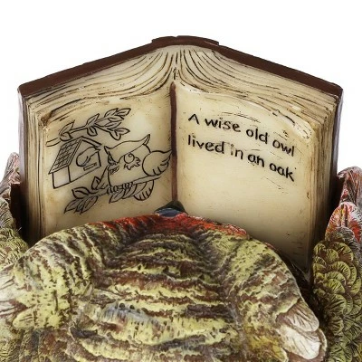 7" Resin Solar Owl Reading Book Statue Brown - Exhart 6 7" Resin Solar Owl Reading Book Statue Brown - Exhart - Image 4