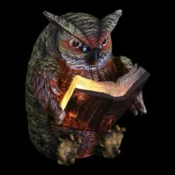 7" Resin Solar Owl Reading Book Statue Brown - Exhart 21 7" Resin Solar Owl Reading Book Statue Brown - Exhart -Cheap Garden Decor Store unnamed file 10585