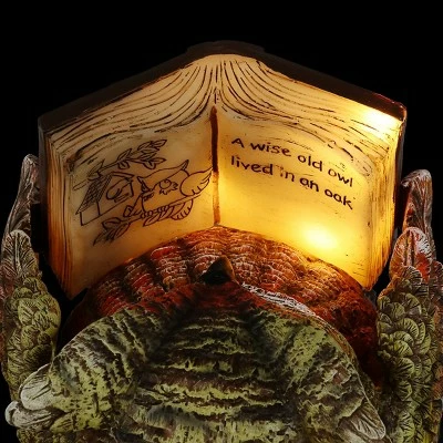 7" Resin Solar Owl Reading Book Statue Brown - Exhart 13 7" Resin Solar Owl Reading Book Statue Brown - Exhart - Image 11