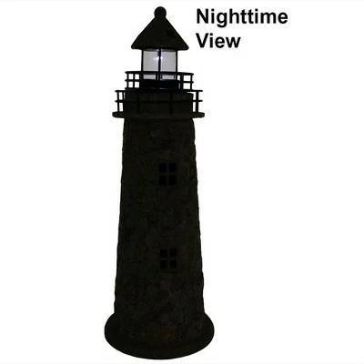 Sunnydaze Decor Sunnydaze Outdoor Backyard Garden Nautical Lighthouse Solar LED Pathlight Statue Figurine - 36" - Cobblestone 10 Sunnydaze Decor Sunnydaze Outdoor Backyard Garden Nautical Lighthouse Solar LED Pathlight Statue Figurine - 36" - Cobblestone - Image 8