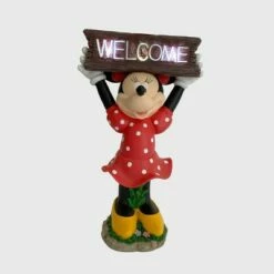 Disney 22" Minnie Mouse Solar Resin/Stone Statue With A Welcome Sign -Cheap Garden Decor Store unnamed file 10627
