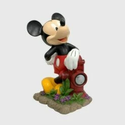 Disney 22" Mickey Mouse with A Fire Hydrant Solar Resin/Stone Statue -Cheap Garden Decor Store unnamed file 10638