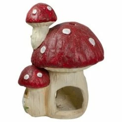 Northlight 18" Red and Beige Mushroom House Outdoor Garden Statue -Cheap Garden Decor Store unnamed file 10641