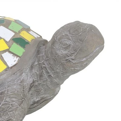 Sunnydaze Decor Sunnydaze 17" Simon the Swift Mosaic Polystone Sea Turtle Indoor/Outdoor Garden Decor Statue 4 Sunnydaze Decor Sunnydaze 17" Simon the Swift Mosaic Polystone Sea Turtle Indoor/Outdoor Garden Decor Statue - Image 2