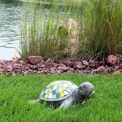 Sunnydaze Decor Sunnydaze 17" Simon the Swift Mosaic Polystone Sea Turtle Indoor/Outdoor Garden Decor Statue 6 Sunnydaze Decor Sunnydaze 17" Simon the Swift Mosaic Polystone Sea Turtle Indoor/Outdoor Garden Decor Statue - Image 4