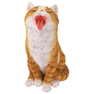 Design Toscano Lazy Daze Kitty Yawning Cat Statue - Orange 4 Design Toscano Lazy Daze Kitty Yawning Cat Statue - Orange - Image 2