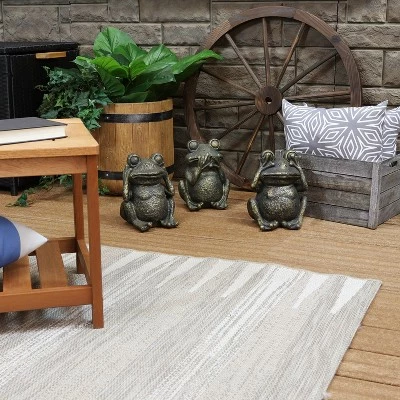 Sunnydaze Decor Sunnydaze 14" Indoor/Outdoor 3 Wise Frogs Statue Trio Set - Hear no Evil, See No Evil, Speak No Evil 9 Sunnydaze Decor Sunnydaze 14" Indoor/Outdoor 3 Wise Frogs Statue Trio Set - Hear no Evil, See No Evil, Speak No Evil - Image 7