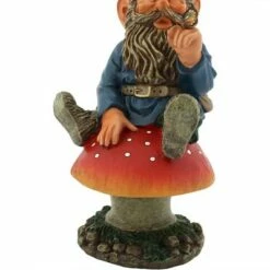 Sunnydaze Decor Sunnydaze Adam the Playful Resin Indoor/Outdoor Garden Gnome with Butterfly Outdoor Lawn Statue - 14" H -Cheap Garden Decor Store unnamed file 10750