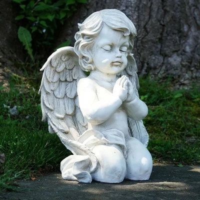 Northlight 13.5" Kneeling Praying Cherub Angel Religious Outdoor Patio Garden Statue - Gray 3 Northlight 13.5" Kneeling Praying Cherub Angel Religious Outdoor Patio Garden Statue - Gray