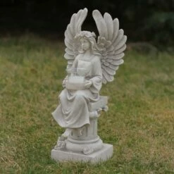 Northlight 17" Peaceful Angel Sitting on a Pedestal Candle Holder Statue -Cheap Garden Decor Store unnamed file 10783
