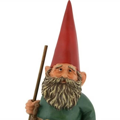 13" H Woody Jr. the Garden Gnome - Sunnydaze Decor 4 13" H Woody Jr. the Garden Gnome - Sunnydaze Decor - Image 2