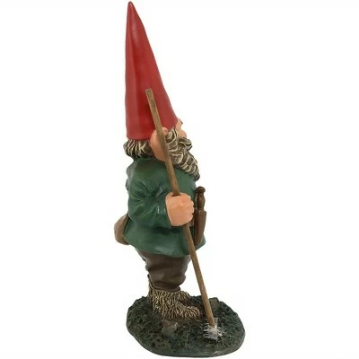 13" H Woody Jr. the Garden Gnome - Sunnydaze Decor 7 13" H Woody Jr. the Garden Gnome - Sunnydaze Decor - Image 5