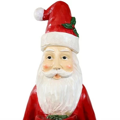 Sunnydaze Decor Sunnydaze Santa Holding Christmas Wreath Outdoor Decorative Holiday Statue, 46.5" 3 Sunnydaze Decor Sunnydaze Santa Holding Christmas Wreath Outdoor Decorative Holiday Statue, 46.5" - Image 3