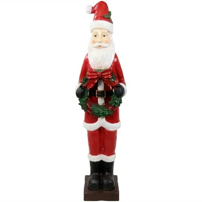 Sunnydaze Decor Sunnydaze Santa Holding Christmas Wreath Outdoor Decorative Holiday Statue, 46.5" 6 Sunnydaze Decor Sunnydaze Santa Holding Christmas Wreath Outdoor Decorative Holiday Statue, 46.5" - Image 6