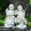 Northlight Set of 4 Sitting Cherub Angel Outdoor Patio Garden Statues 6.5" - Gray -Cheap Garden Decor Store unnamed file 10832