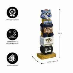 Evergreen Nashville Predators Tiki Team Totem Garden Statue, One Size -Cheap Garden Decor Store unnamed file 10842