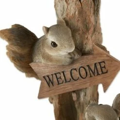 Zingz & Thingz Zingz & Thingz 10" Polyresin Friendly Squirrels Solar Lamp Statue Light Brown -Cheap Garden Decor Store unnamed file 10848