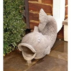 Wind & Weather Resin Friendly Fish Decorative Downspout Cover