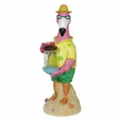 13" Solar Flamingo With Firefly Resin Jar - Exhart -Cheap Garden Decor Store unnamed file 10948