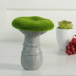 Northlight 6.25" Faux Moss Mushroom Outdoor Garden Statue