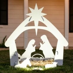 Best Choice Products 4ft Outdoor Nativity Scene, Weather-Resistant Decor, Christmas Family Yard Decoration, PVC -Cheap Garden Decor Store unnamed file 11005
