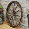 Sunnydaze Decor Sunnydaze Indoor/Outdoor Wooden Rustic Western Style Wagon Wheel Yard Landscape Porch Patio Décor - 30" - White -Cheap Garden Decor Store unnamed file 11033