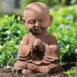 13" Indoor/Outdoor Resin Praying Buddha Garden Statue Orange - Alfresco Home LLC -Cheap Garden Decor Store unnamed file 11057