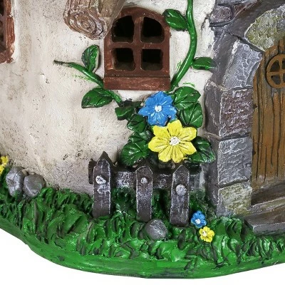 15" Resin Solar Twig Roof House Brown - Exhart 5 15" Resin Solar Twig Roof House Brown - Exhart - Image 3