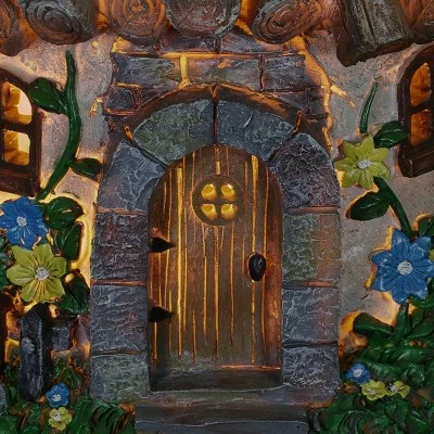 15" Resin Solar Twig Roof House Brown - Exhart 8 15" Resin Solar Twig Roof House Brown - Exhart - Image 6